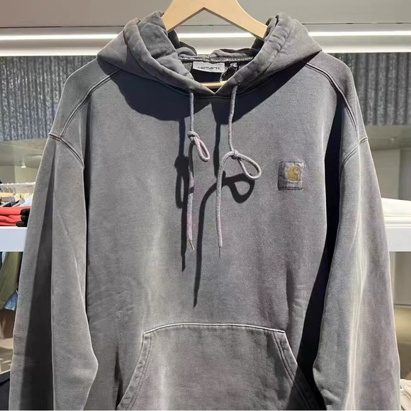 Carhartt Washed Charcoal Pullover Hoodie